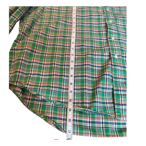 RALPH LAUREN Green Plaid Long Sleeve Oxford Cotton Button Down Mens Size XXL 2XL - Picture 4 of 6